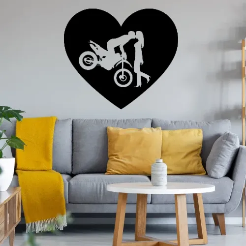 Motorrad Enduro Cross Kuß Wandtattoo