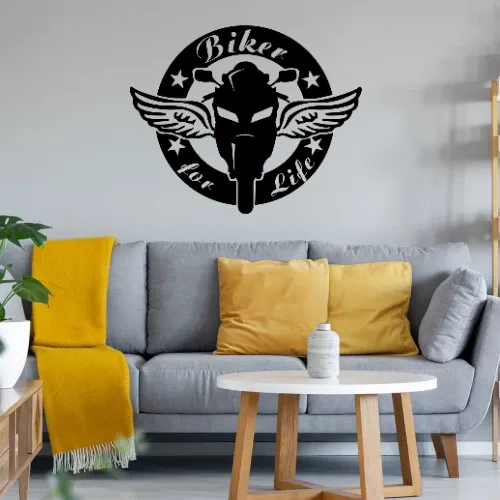 Motorrad Engel Wandtattoo