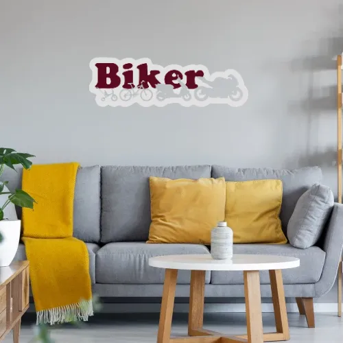 Motorrad Evolution Biker Wandtattoo