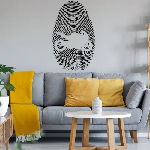 Motorrad Fingerabdruck Sonstig. Wandtattoo