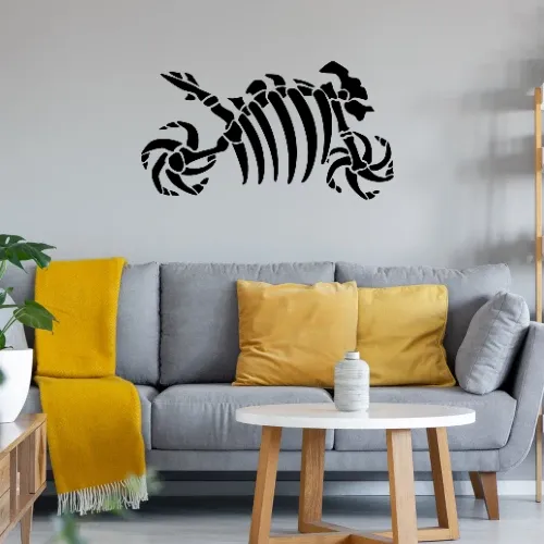 Motorrad Fossil Skelett Sonstig. Wandtattoo