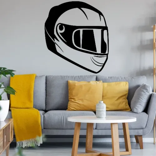 Motorradhelm Helm Rennmaschine Integralhelm Biker Wandtattoo