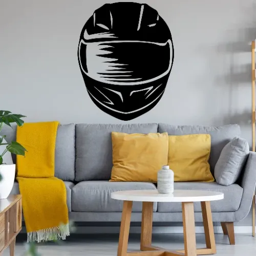 Motorradhelm Wandtattoo