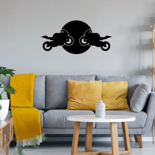 Motorräder Kampf Wandtattoo