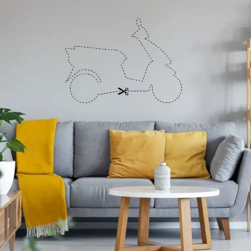 Motorroller Motorrad zum ausschneiden Wandtattoo