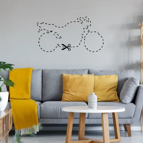 Naked Bike Motorrad zum ausschneiden Wandtattoo