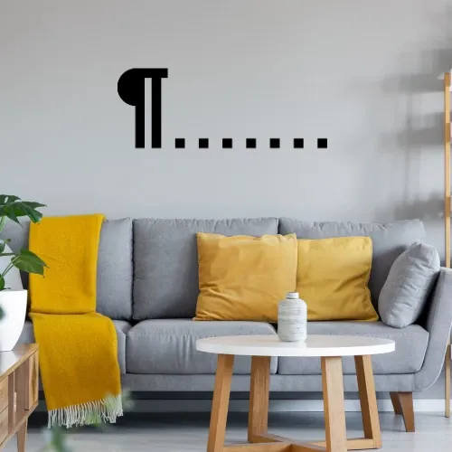 Nicht druckbare Zeichen Sonstig. Wandtattoo Nicht druckbare Zeichen Wandtattoo