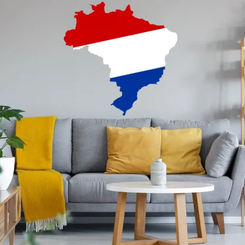 Niederlande Holland Brasilien Umriss Wandtattoo