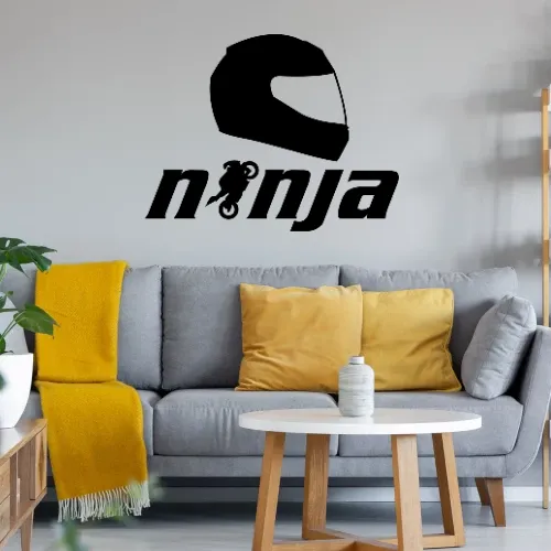 Ninja Motorrad Wandtattoo