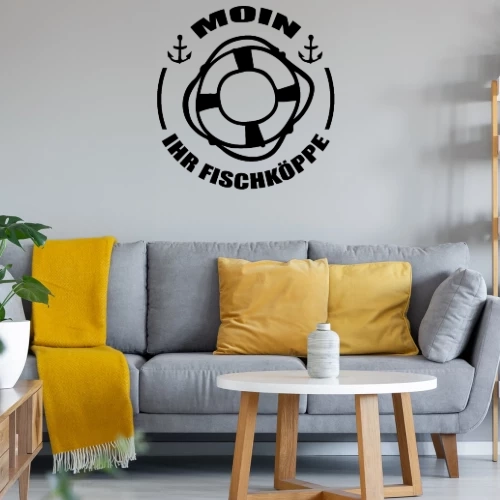 Norddeutschland Moin Ihr Fischköppe Nordsee Motiv Sonstig. Wandtattoo