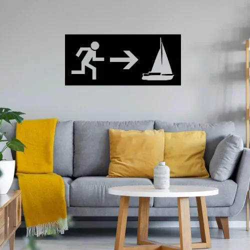 Notausgang Segelboot Sonstig. Wandtattoo