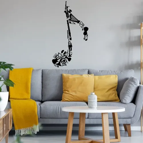 Note aus Musikinstrumenten Sonstig. Wandtattoo