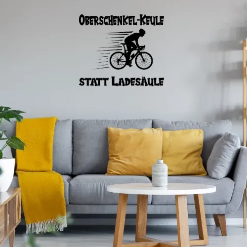 Oberschenkel-Keule Statt Ladesäule Anti Ebike Wandtattoo