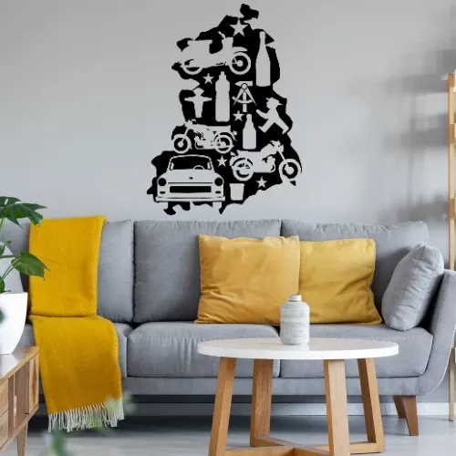 Ostprodukte der DDR Wandtattoo
