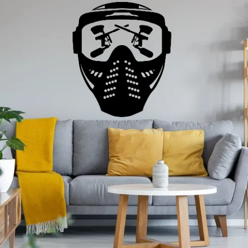 Paintball Maske mit Waffe Sonstig. Wandtattoo