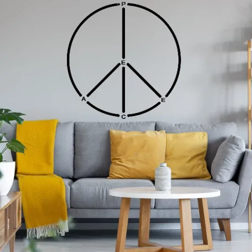 Peace Symbol Wandtattoo