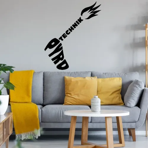 Pyrotechnikhand in Schrift Sonstig. Wandtattoo