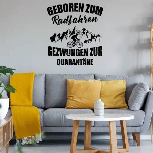 Radfahrer Fahrrad Quarantäne Fahrradfahrer Motiv Wandtattoo