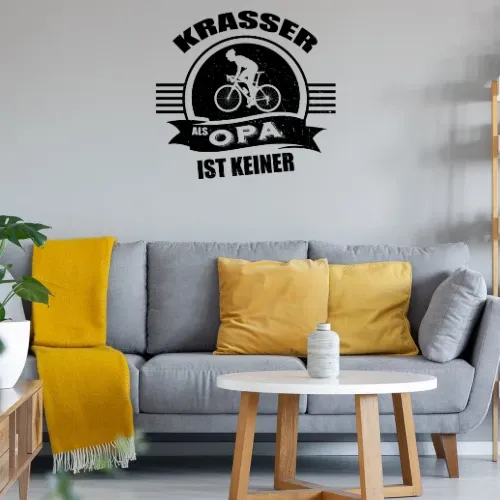 Radfahrer Großvater Krasser Opa MTB Biker Geschenk Sonstig. Wandtattoo Radfahrer Großvater Krasser Opa MTB Biker Geschenk Wandtattoo