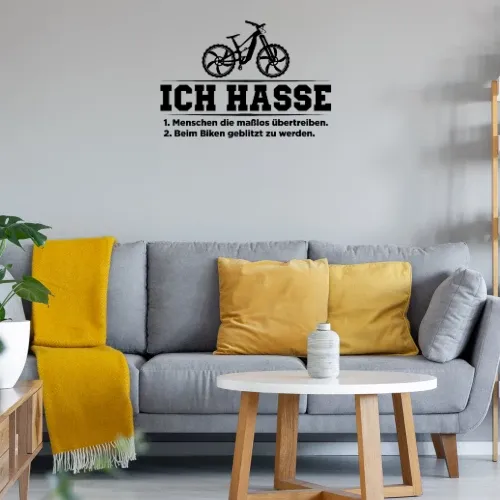 Radfahrer Hasst Menschen die Übertreiben und Blitzer Wandtattoo