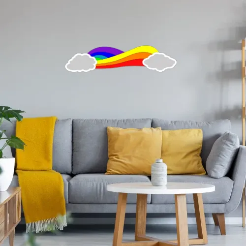 Regenbogenwolken Band Wandtattoo