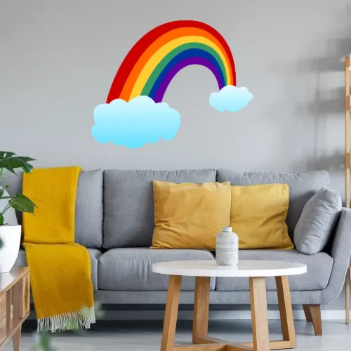 Regenbogenwolken Wandtattoo