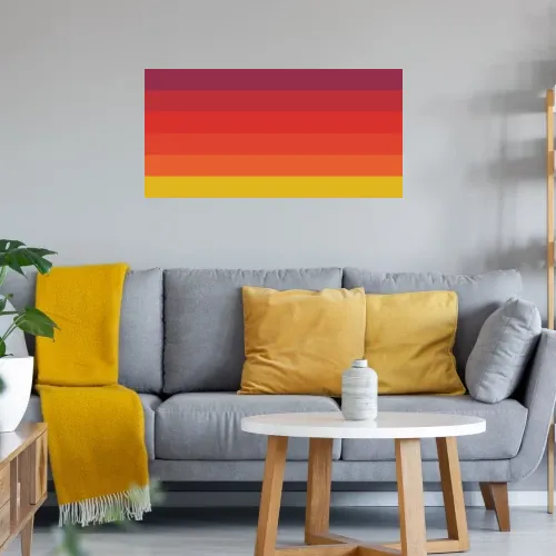 Retro Farben Wandtattoo