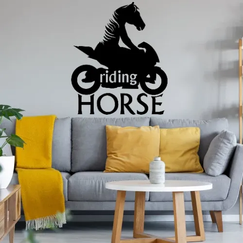 riding Horse Wandtattoo