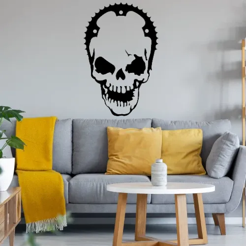 Ritzelschädel Wandtattoo