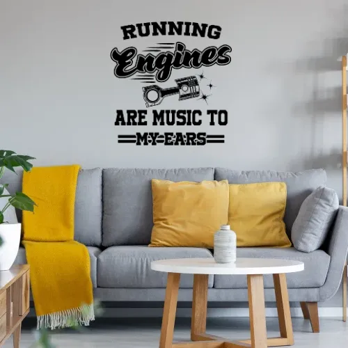 Running Engines Are Music - Kfz Mechaniker Wandtattoo