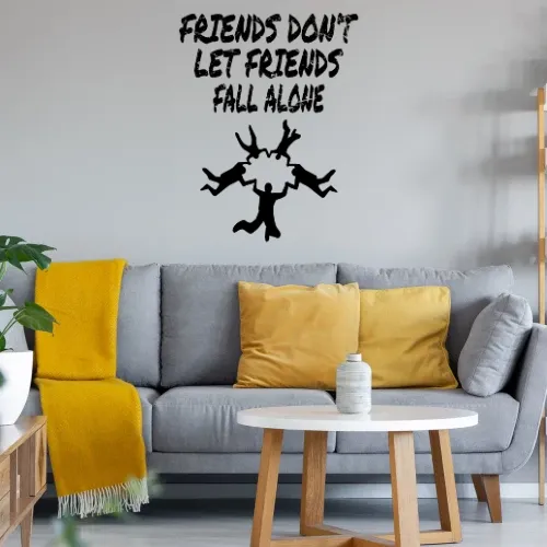 RW Freunde Fallschirmsprung Team Freundschaft Wandtattoo