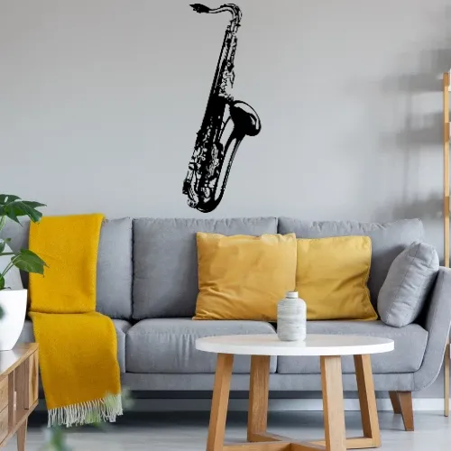 Saxophon Striche Wandtattoo