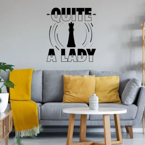 Schach Quite A Lady Schachspieler Dame Schachmatt Sonstig. Wandtattoo