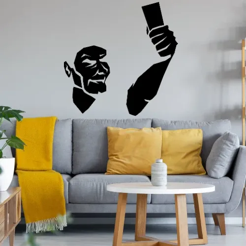 Schiedsrichter zeigt Karte Sonstig. Wandtattoo