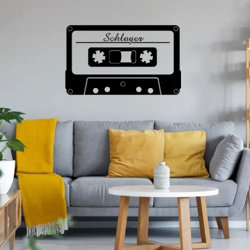 Schlager Kassette Wandtattoo