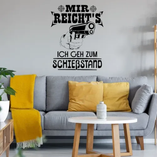 Schützenverein Pistole Ich Geh Zum Schießstand Sonstig. Wandtattoo