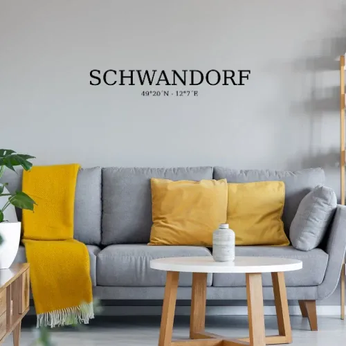 Schwandorf Koordinaten Wandtattoo
