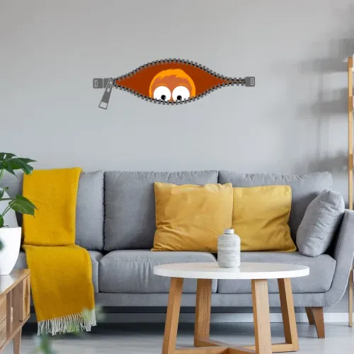 Schwanger Reißverschluss Wandtattoo