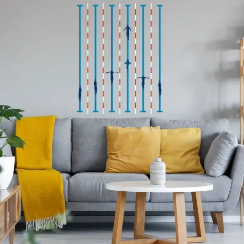 Schwimmbecken mit Hai Wandtattoo