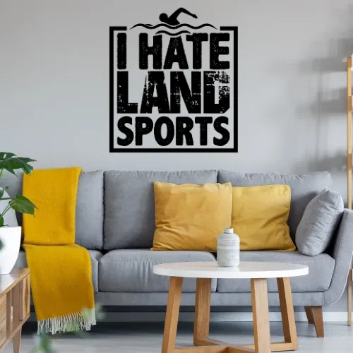 Schwimmer hasst Landsport Wandtattoo