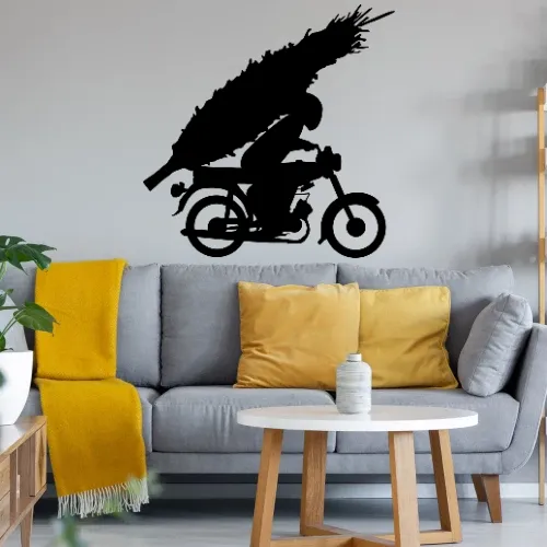 Simson Weihnachtsbaum Wandtattoo