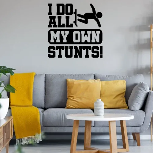 Skateboarder Stuntman Wandtattoo