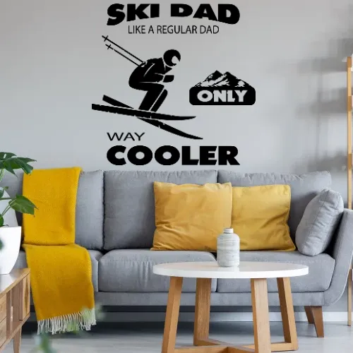Ski Dad Cooler Ski Vater - Wandtattoo