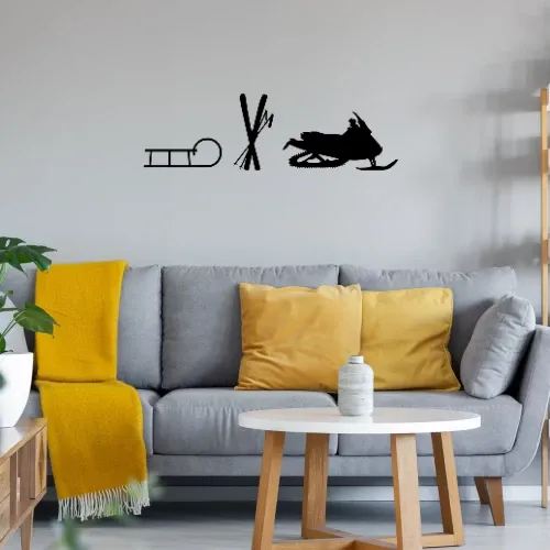 Ski Evolution Wandtattoo