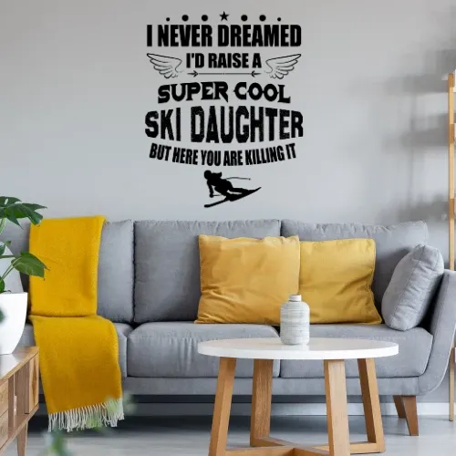 Ski Skifahren Skifahrer Stolz Auf Tochter Sonstig. Wandtattoo Ski Skifahren Skifahrer Stolz Auf Tochter Wandtattoo