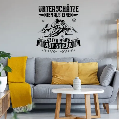 Skifahrer Alter Mann Skipiste Apres Ski Skiurlaub Sonstig. Wandtattoo Skifahrer Alter Mann Skipiste Apres Ski Skiurlaub Wandtattoo