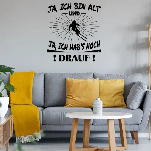 Skifahrer Ski Opa, Vater hat es drauf Sonstig. Wandtattoo Skifahrer Ski Opa, Vater hat es drauf Wandtattoo