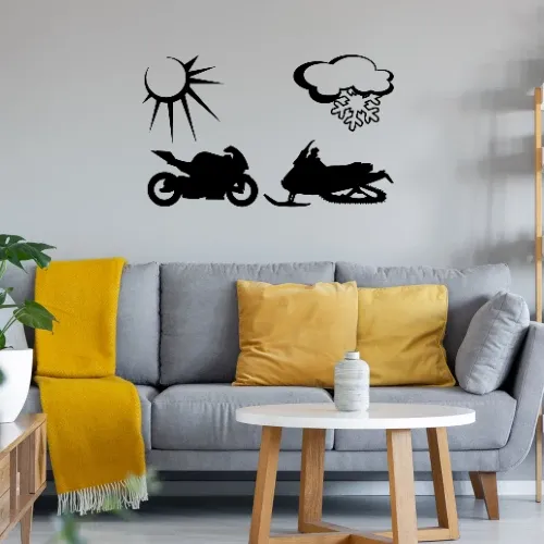 Sommer- vs. Wintermobile Wandtattoo