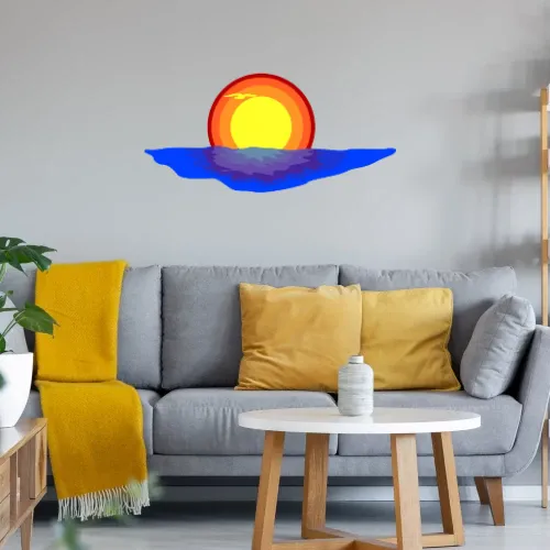 Sonnenuntergang im Meer Wandtattoo