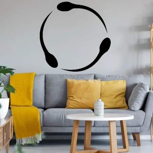 Spermien Kreis Wandtattoo